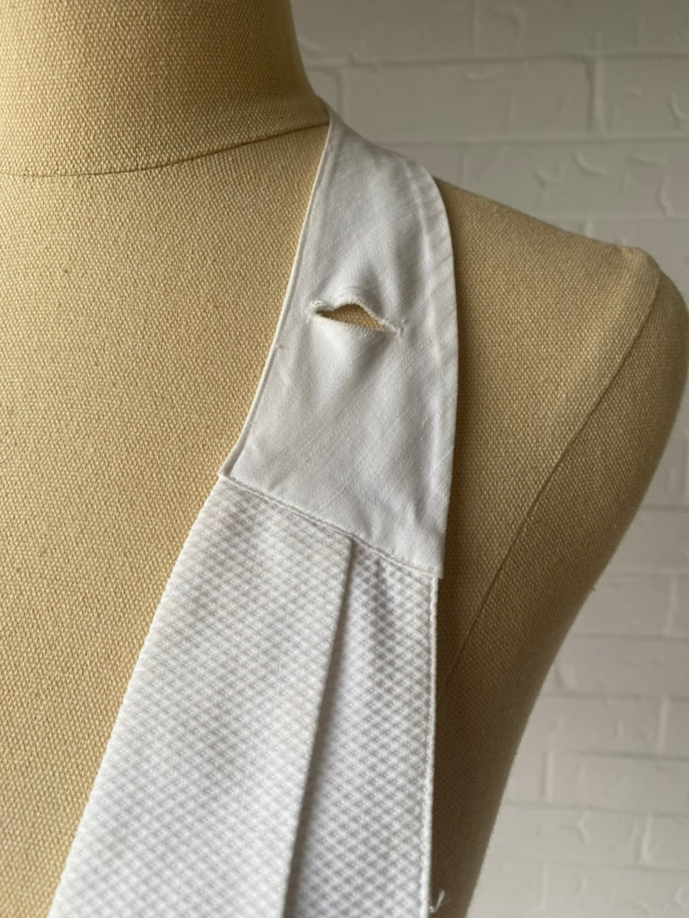 1920's Formal Cotton Pique Backless Waistcoat