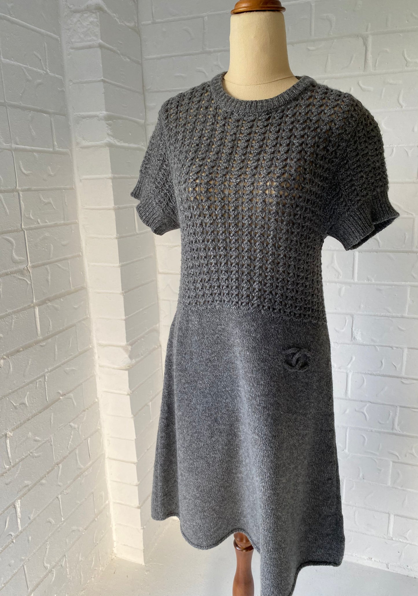 CHANEL Sports Line Knit Dress with interlocking CC Logo