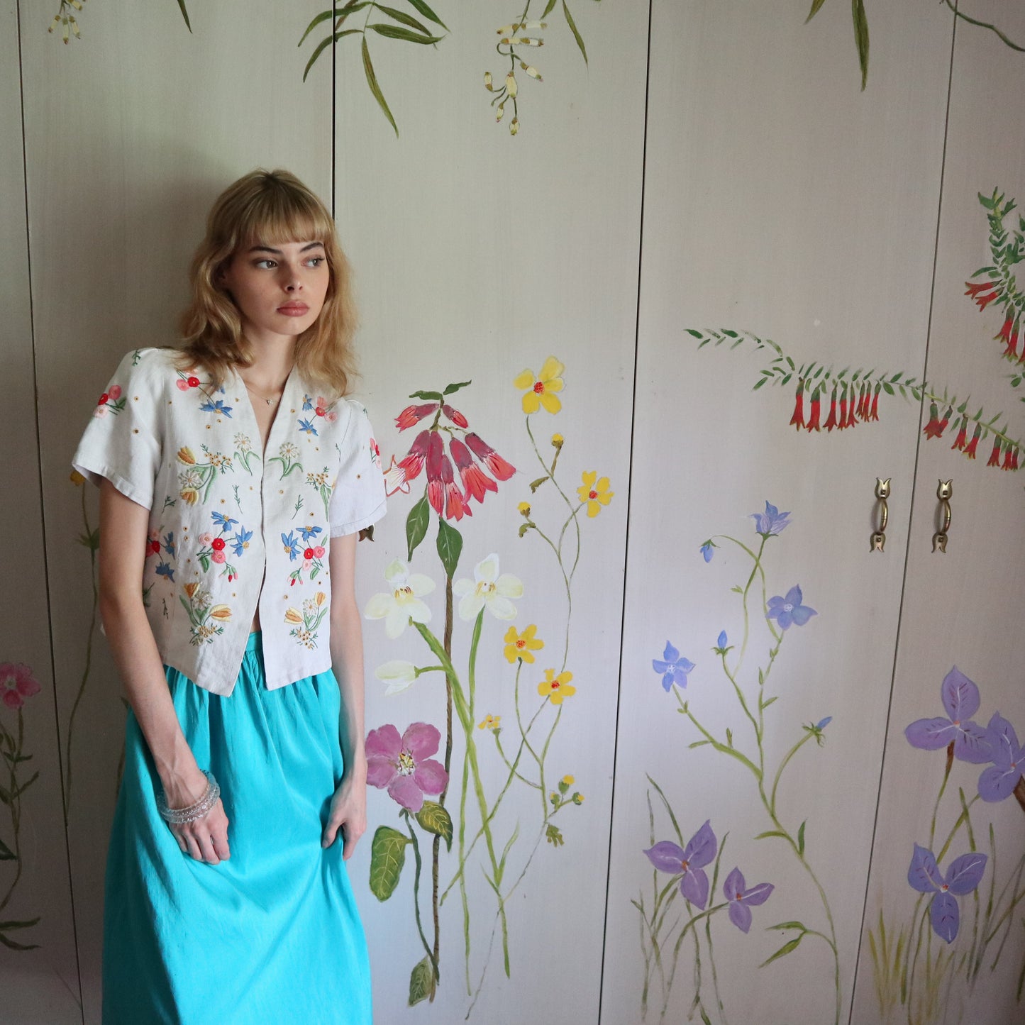 1950'S Hand Embroided Bolero Jacket