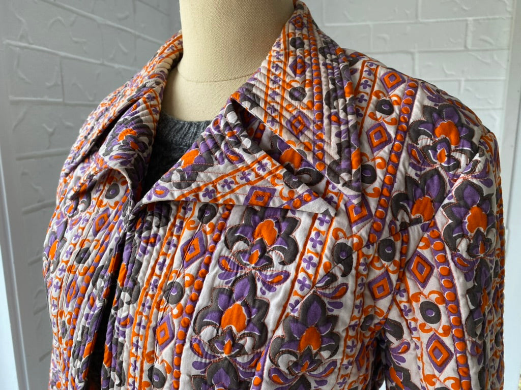 1970's Thelma Wood Thai Quilted Cotton Suit
