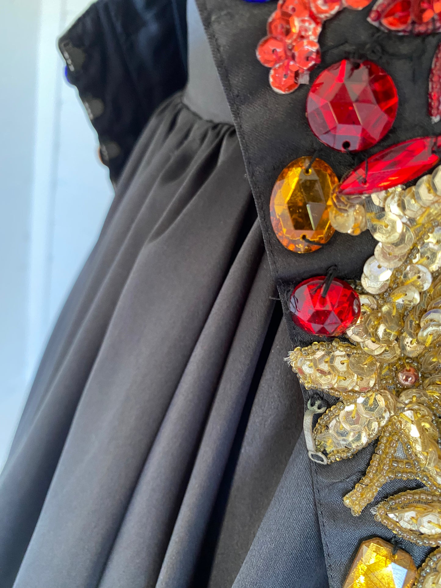 Stephen Fitzgerald Black Satin Ballgown and Jacket
