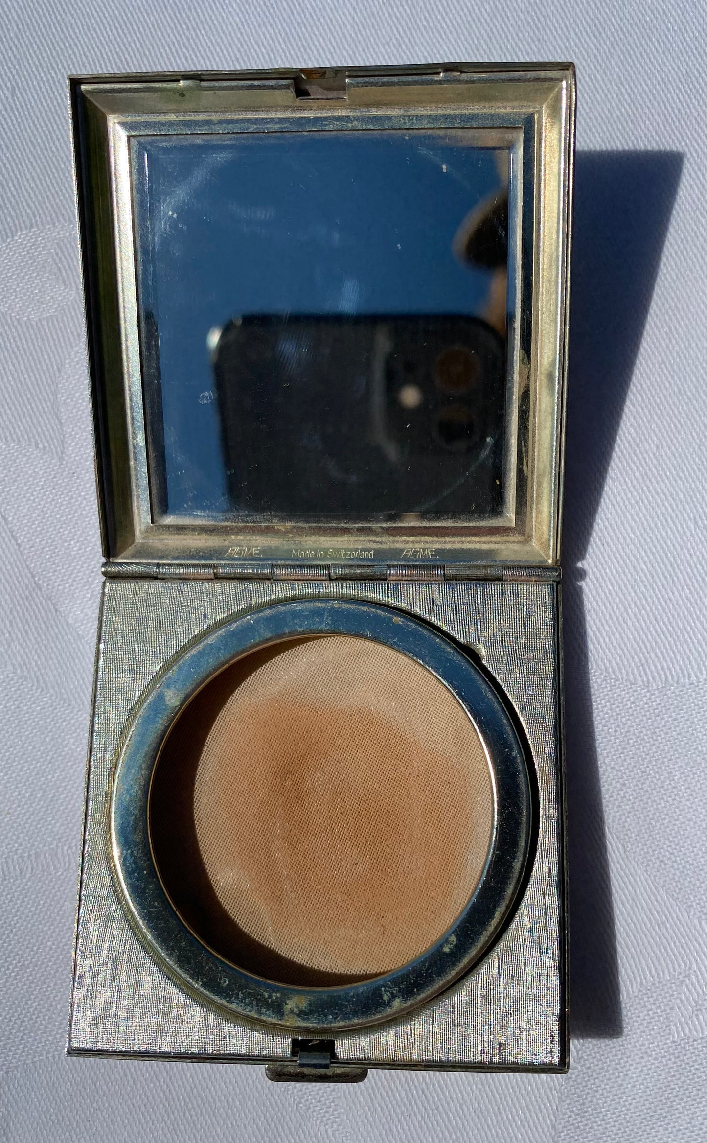 Vintage AGME Switzerland Diamanté Compact