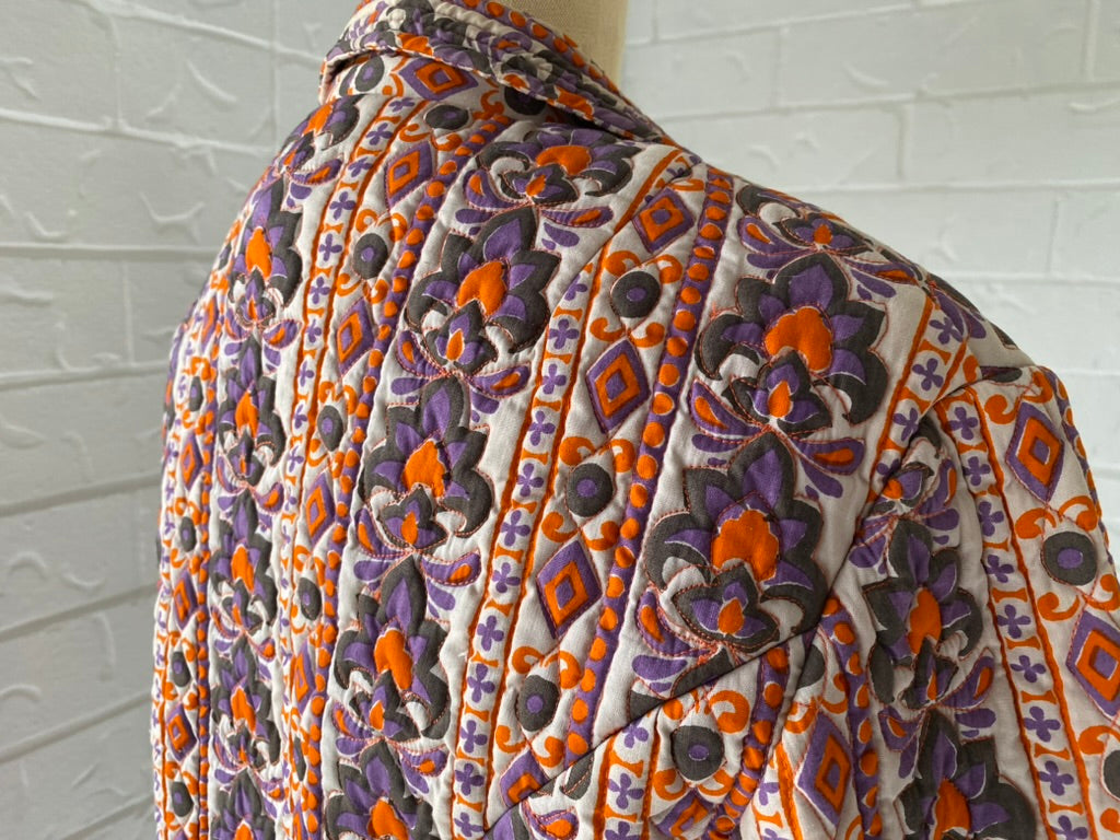 1970's Thelma Wood Thai Quilted Cotton Suit