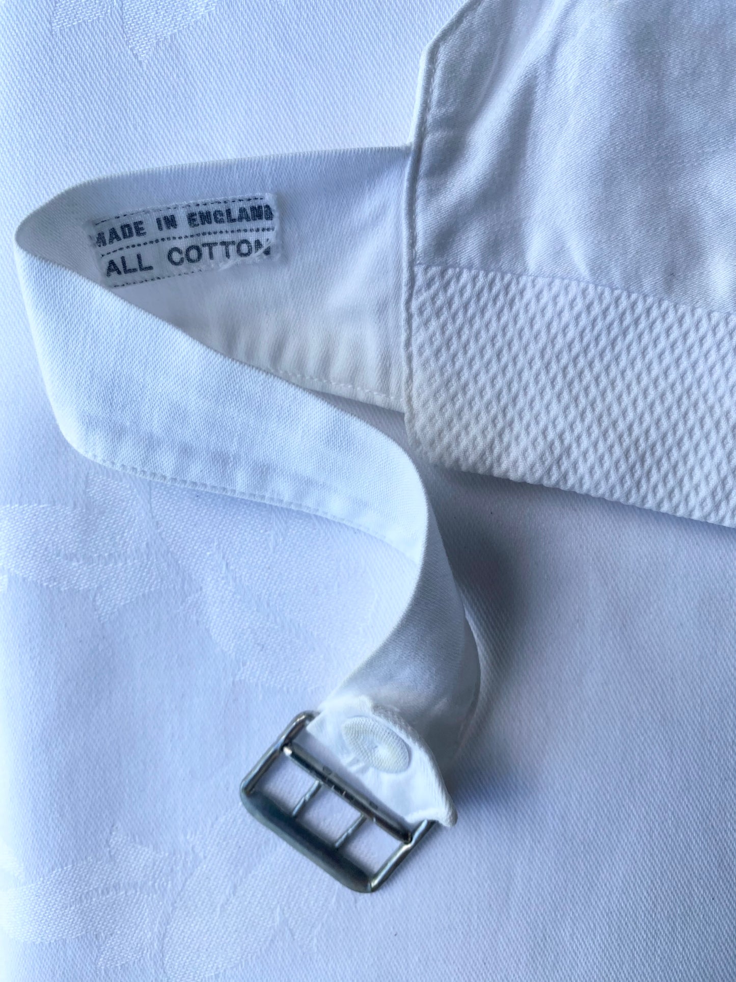 1920's Formal Cotton Pique Backless Waistcoat