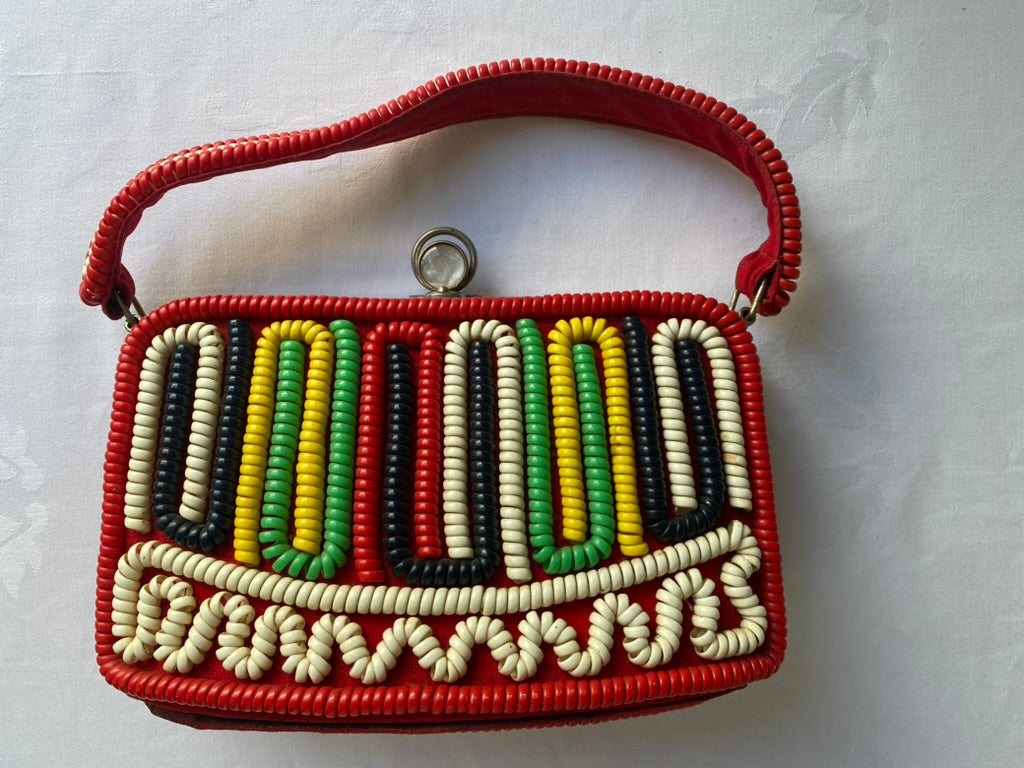 1940's Colourful Coil Bag