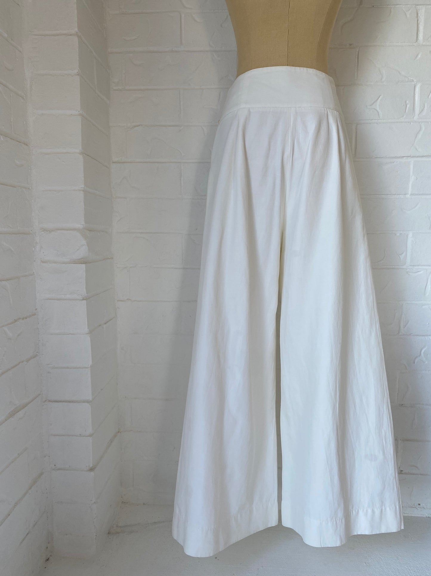 Ivory Wide Leg Sailor Pants by Stella McCartney