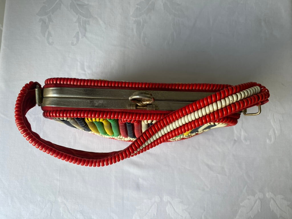 1940's Colourful Coil Bag