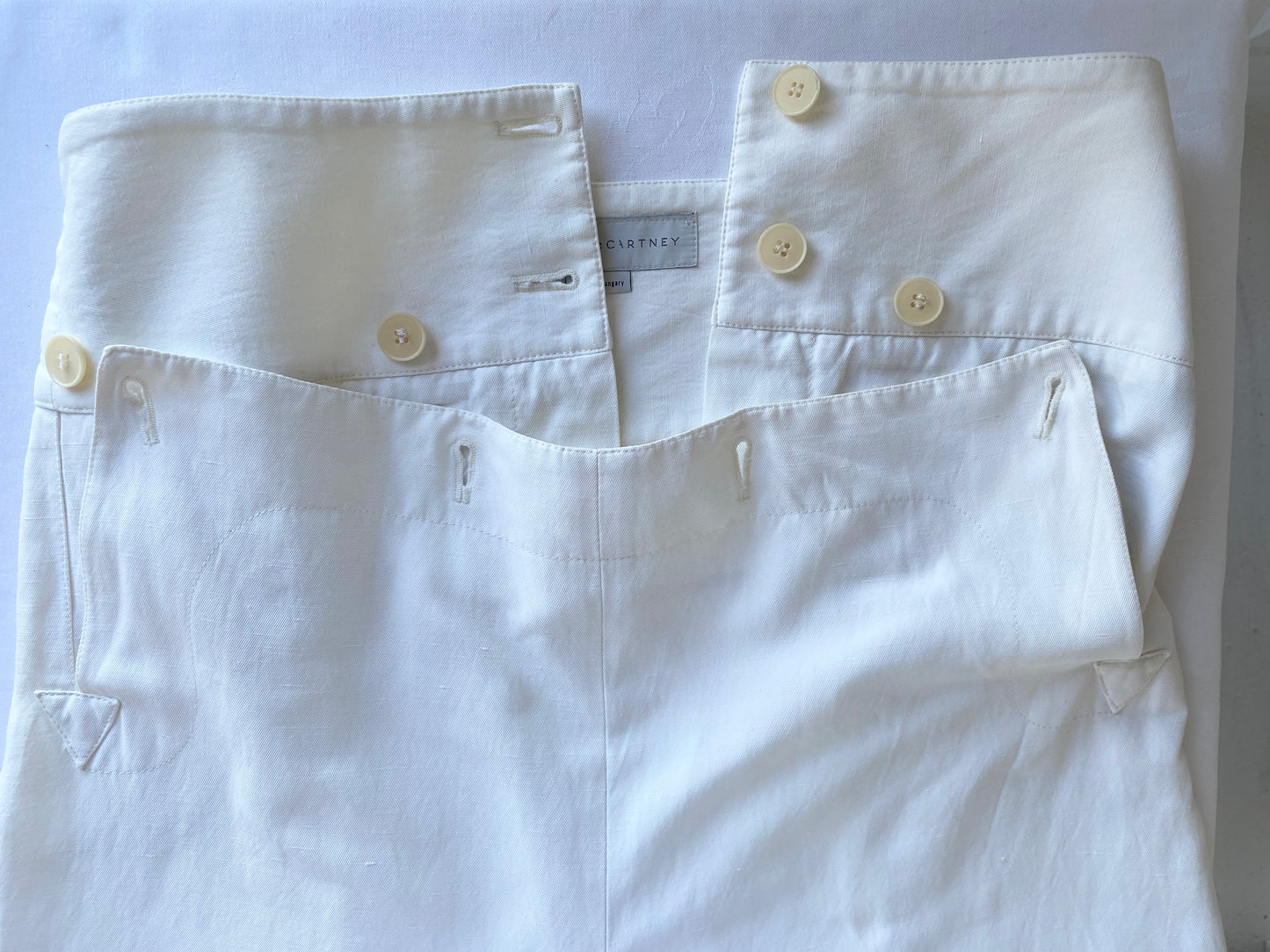 Ivory Wide Leg Sailor Pants by Stella McCartney