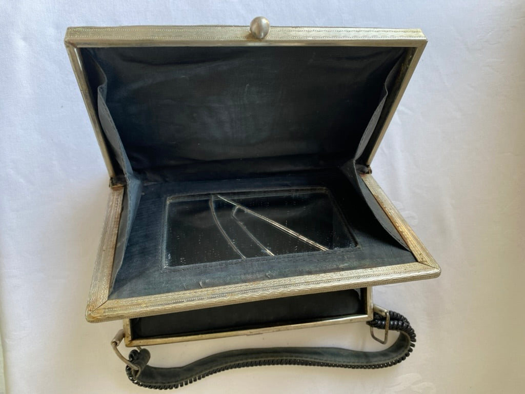 1940's Black Coil Handbag