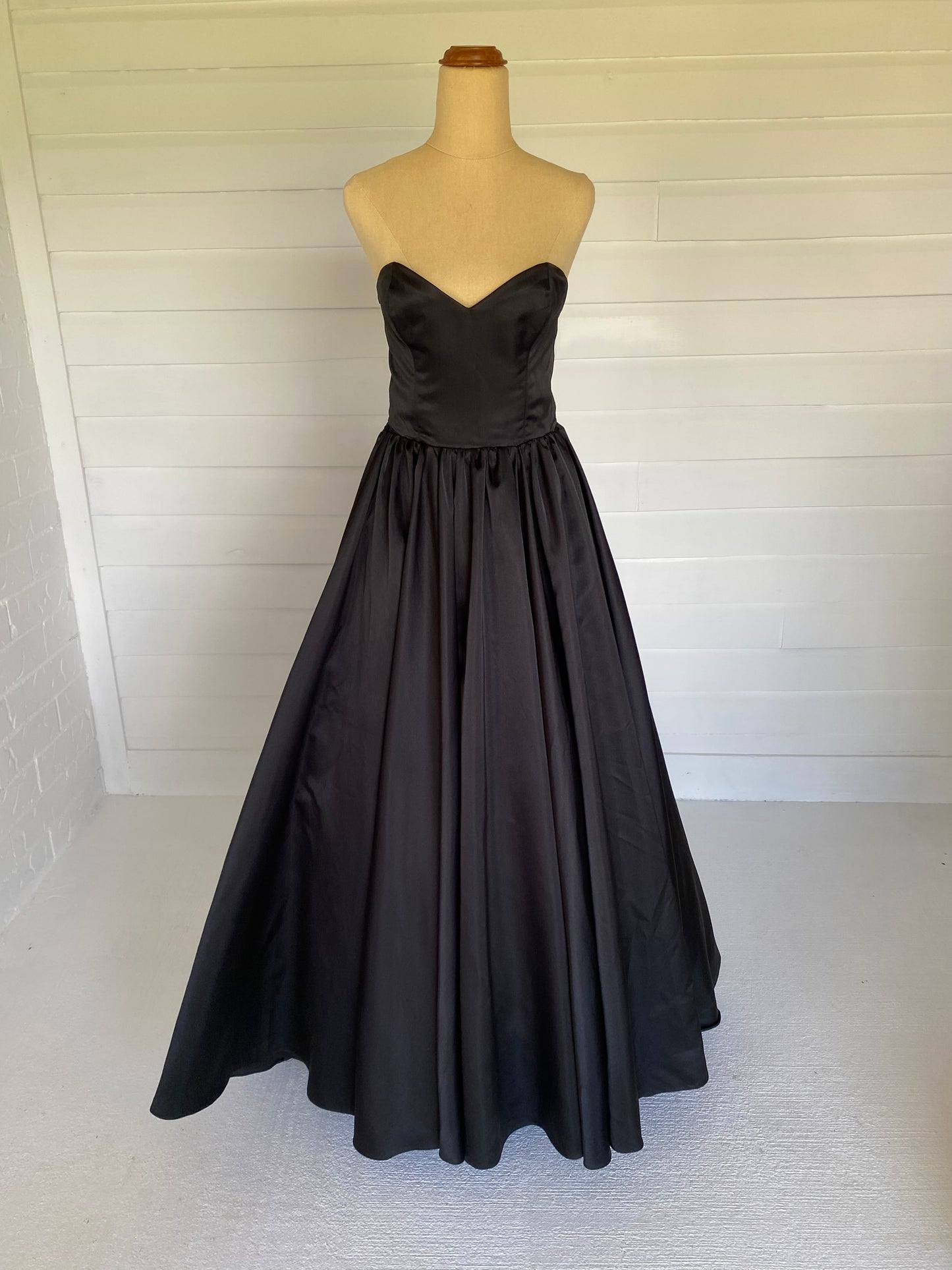 Stephen Fitzgerald Black Satin Ballgown and Jacket