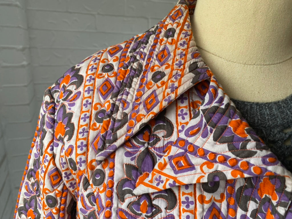 1970's Thelma Wood Thai Quilted Cotton Suit