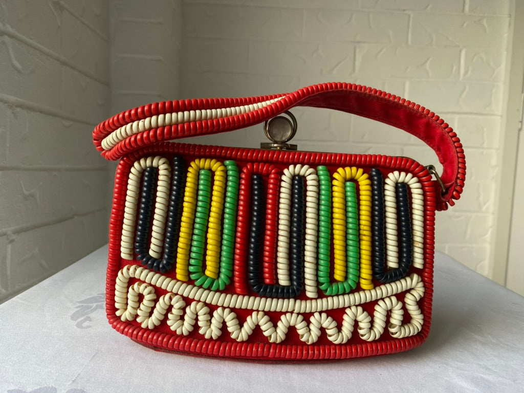 1940's Colourful Coil Bag