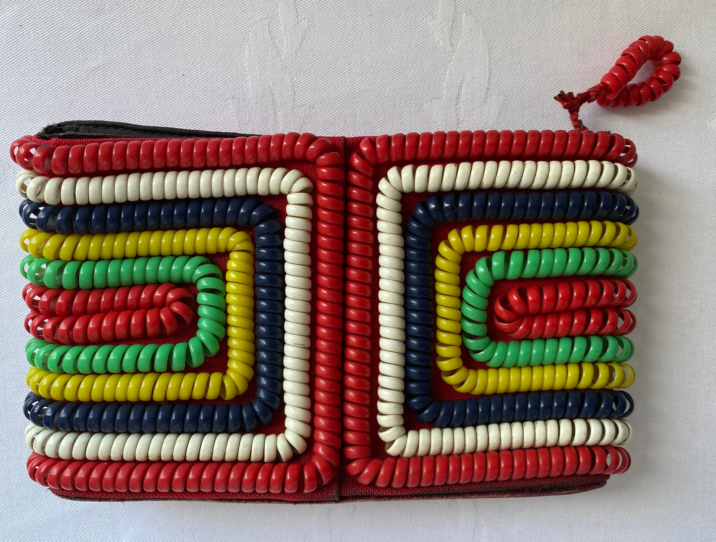 1940's Colourful Coil Clutch Bag