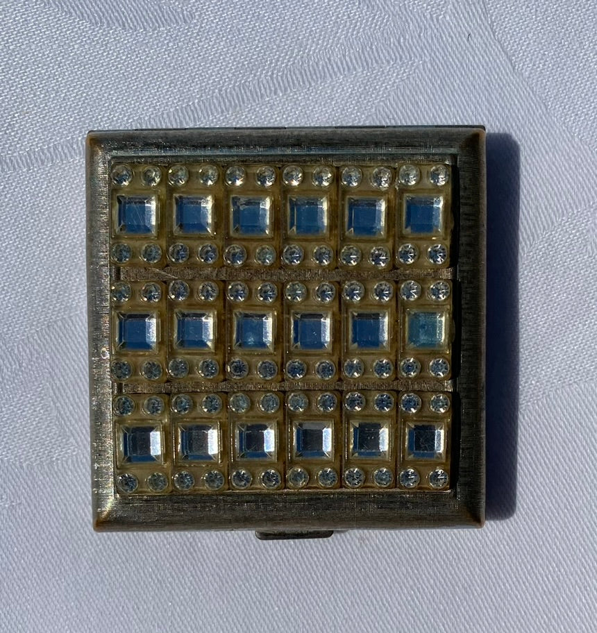 Vintage AGME Switzerland Diamanté Compact