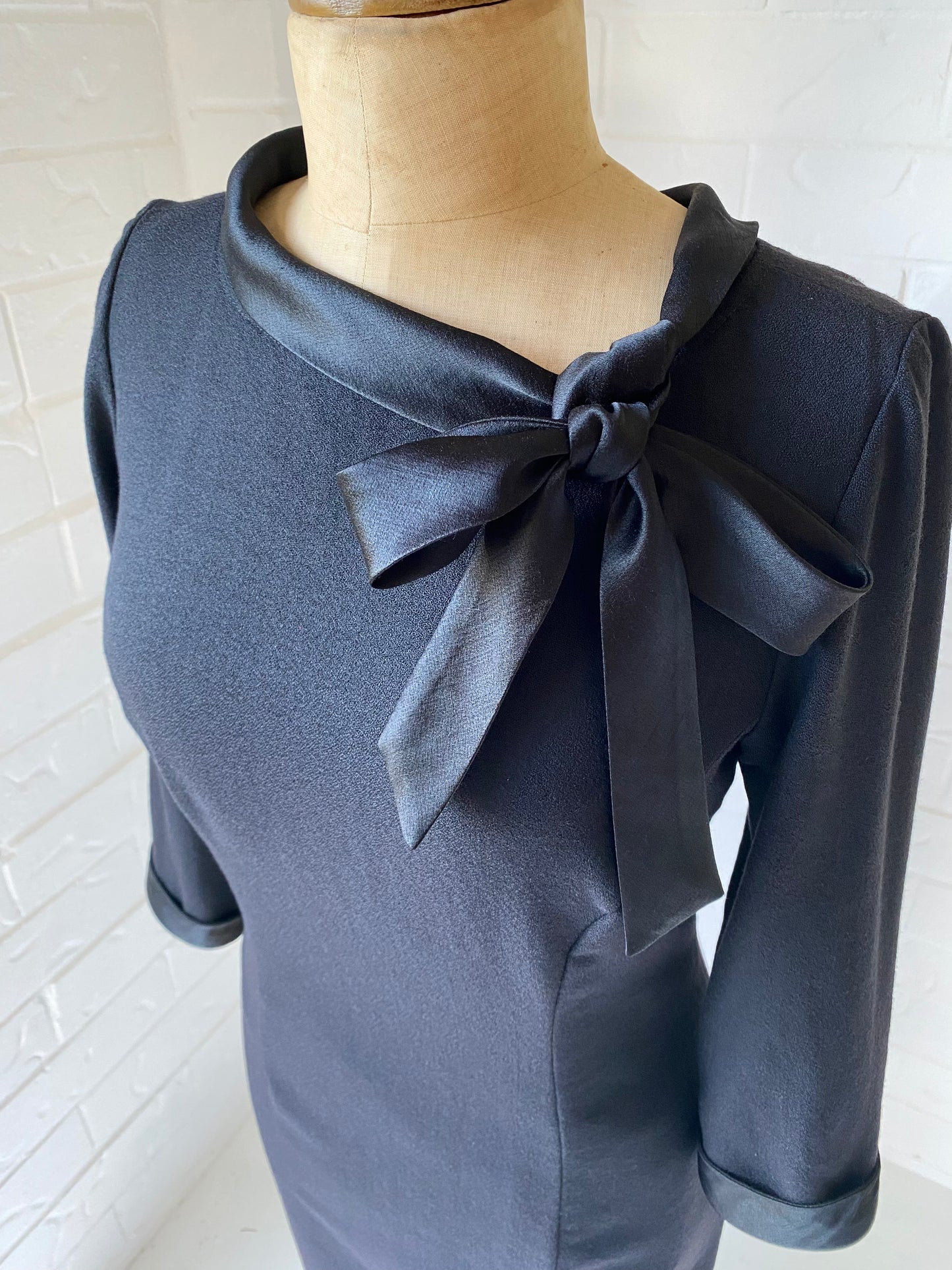 Kristin Kavanah Classic Black Bow Dress