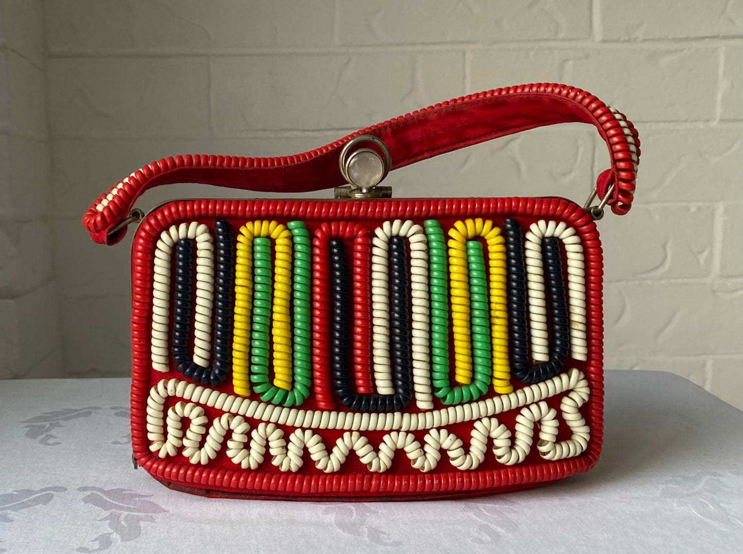 1940's Colourful Coil Bag