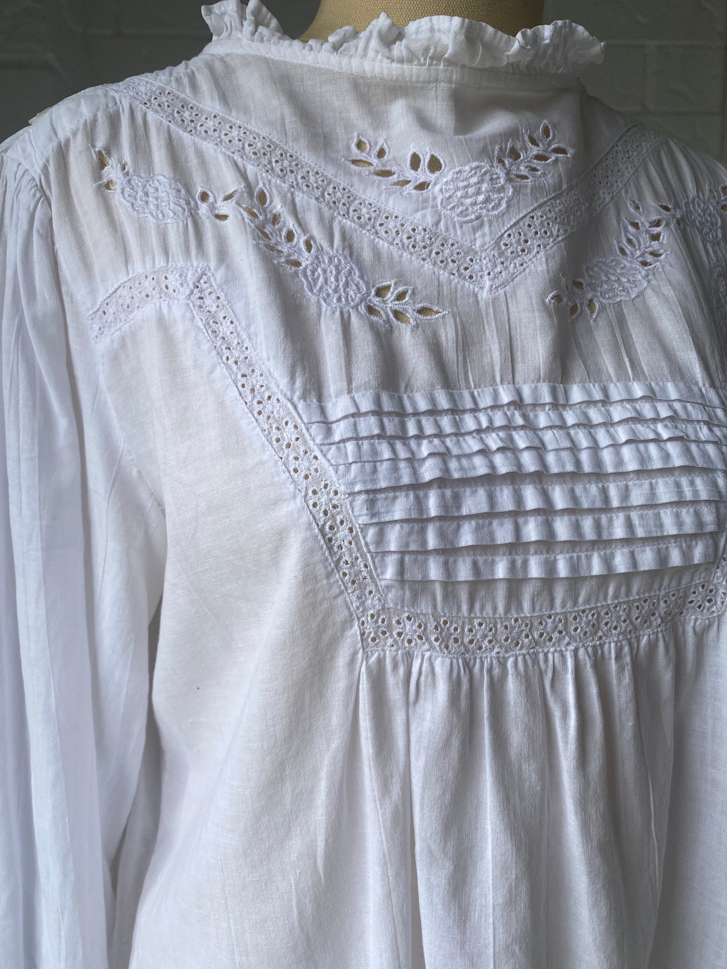 1970's Soft Cotton Embroidered Top