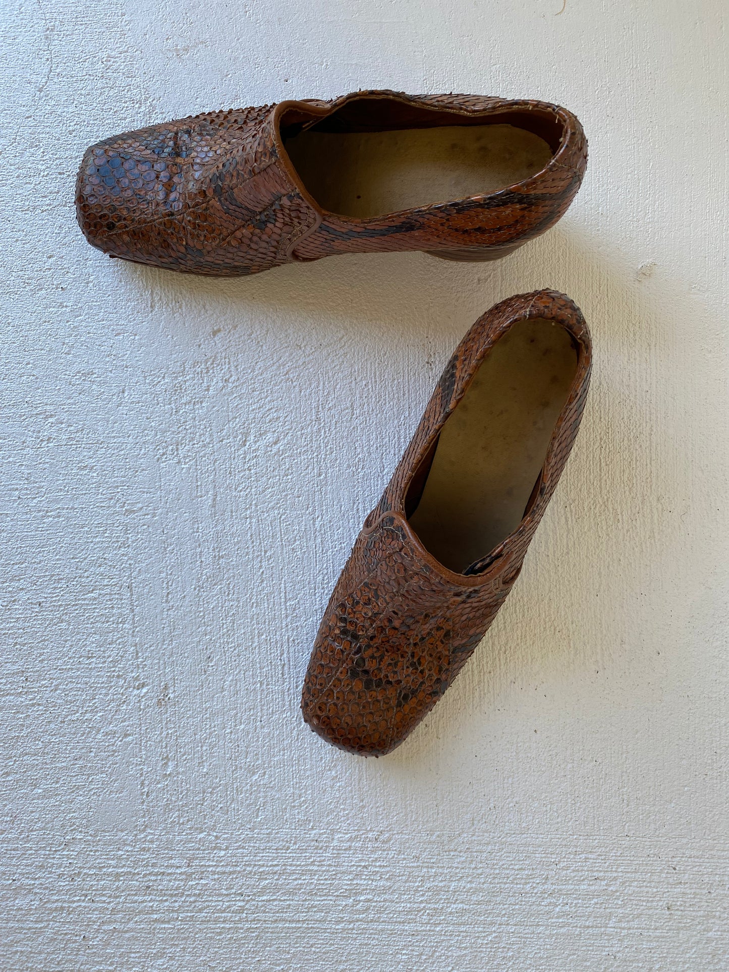 1970's Heeled Snakeskin Shoes