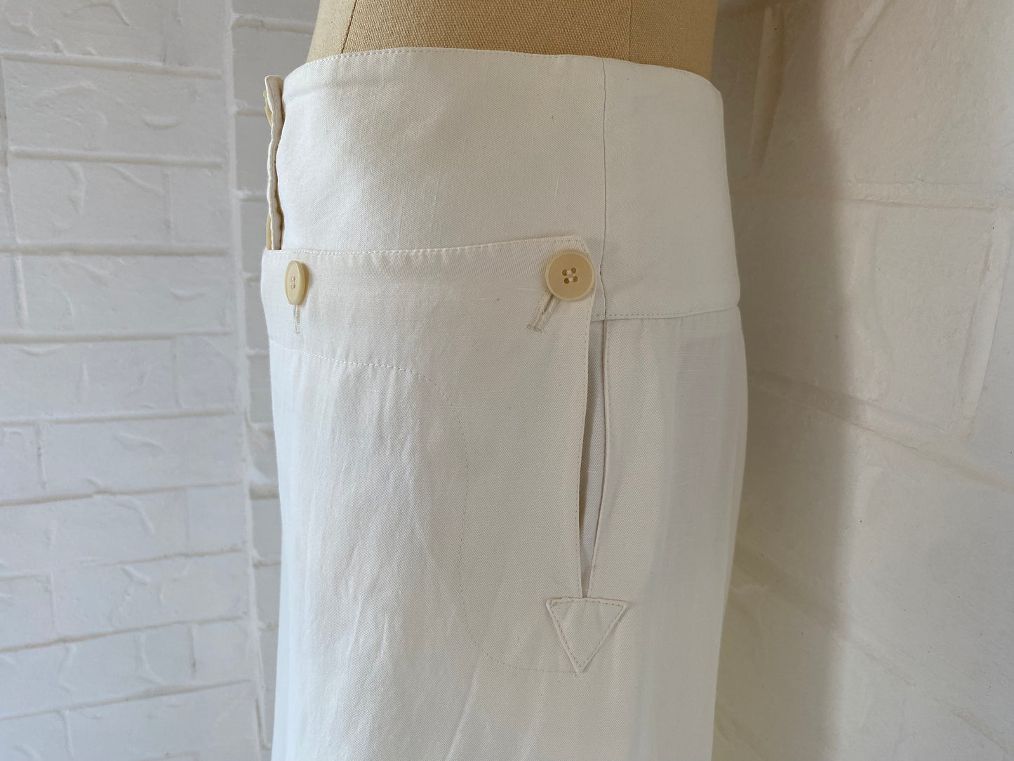 Ivory Wide Leg Sailor Pants by Stella McCartney