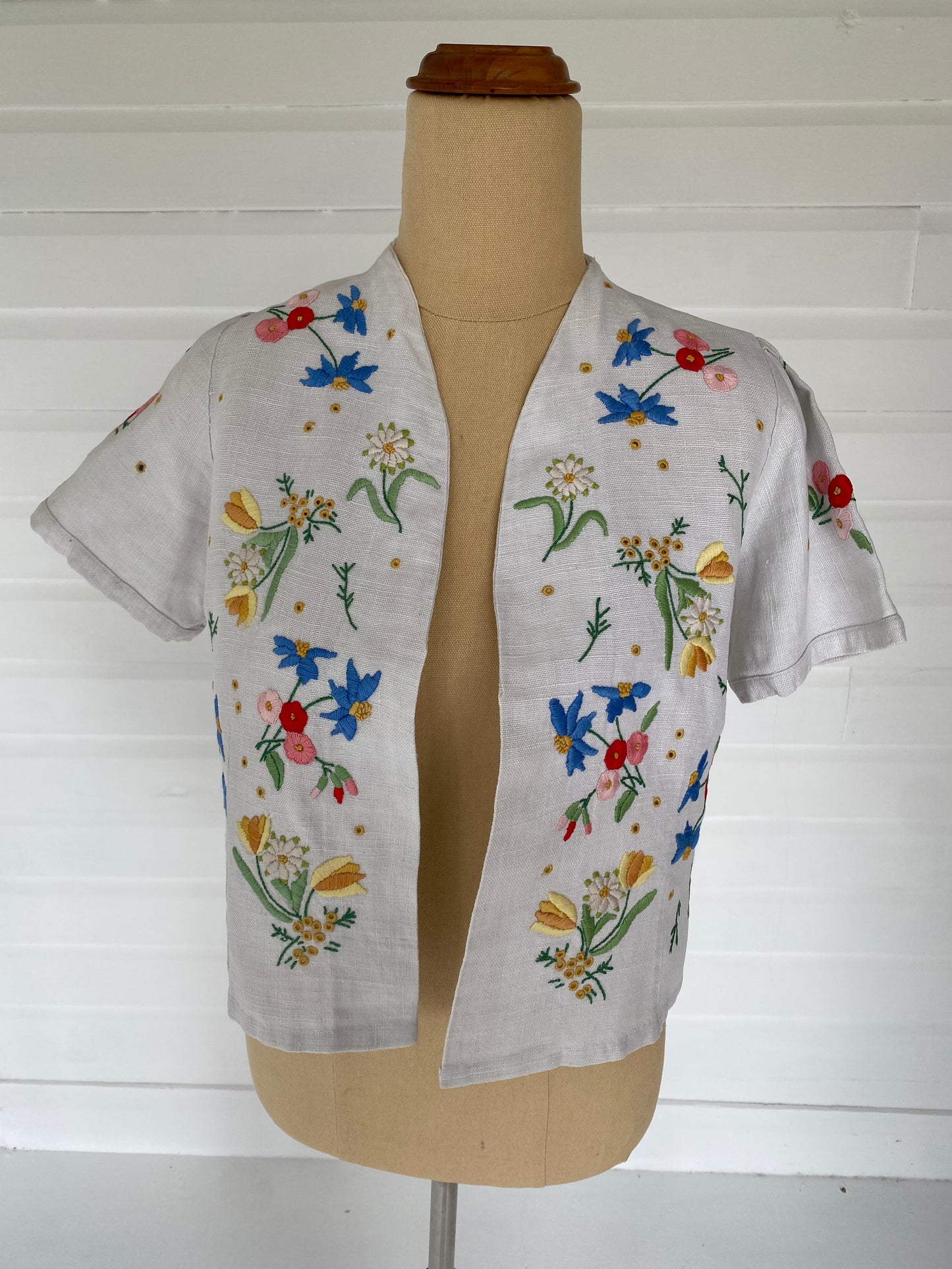 1950'S Hand Embroided Bolero Jacket
