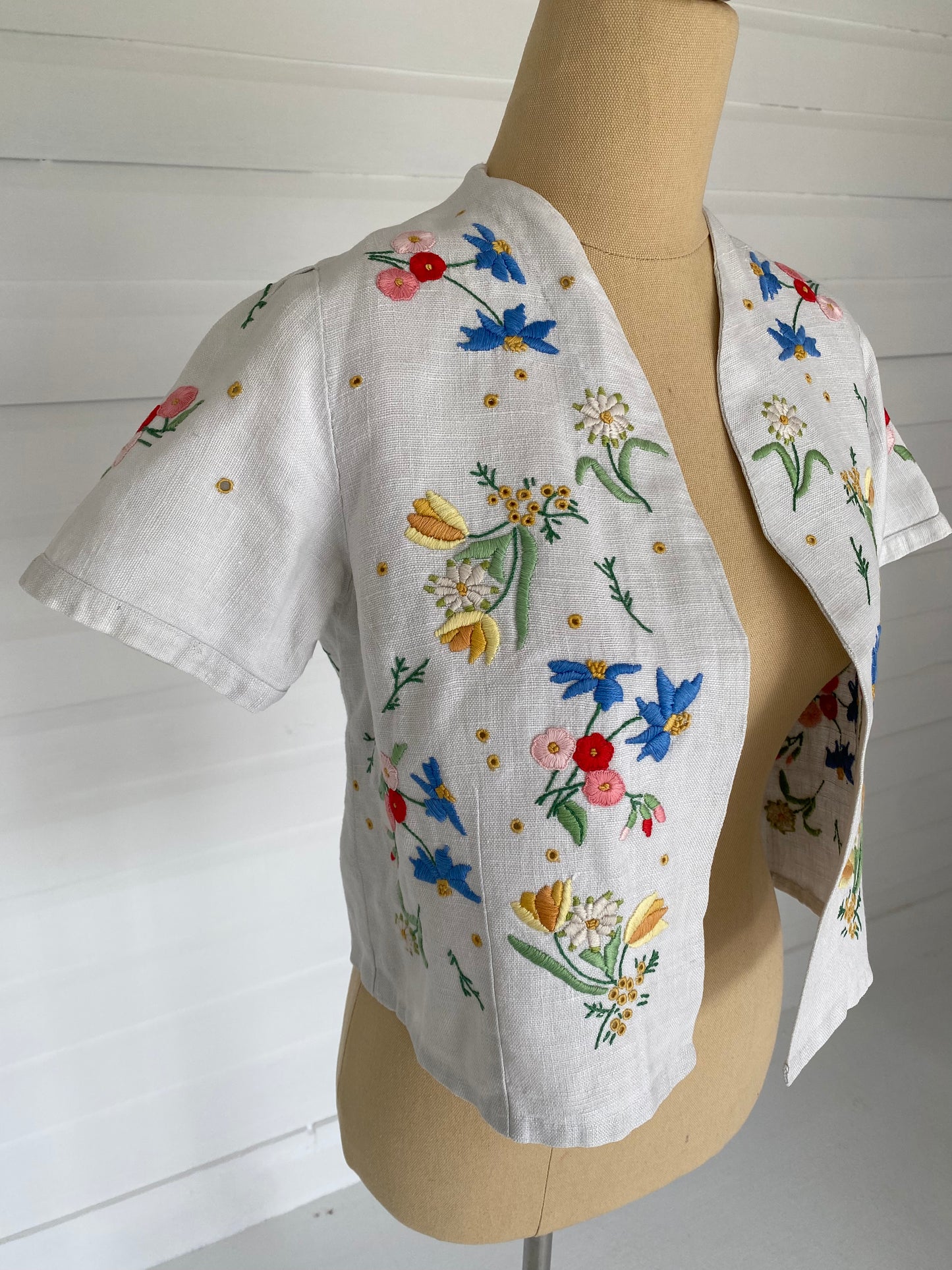 1950'S Hand Embroided Bolero Jacket