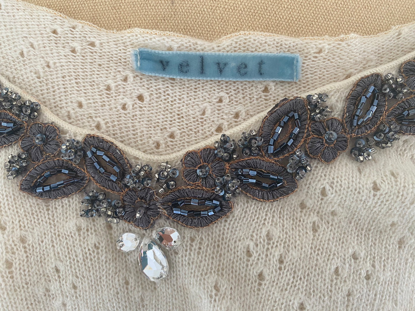 Wool & Cashmere Beaded & Embroided Camisole