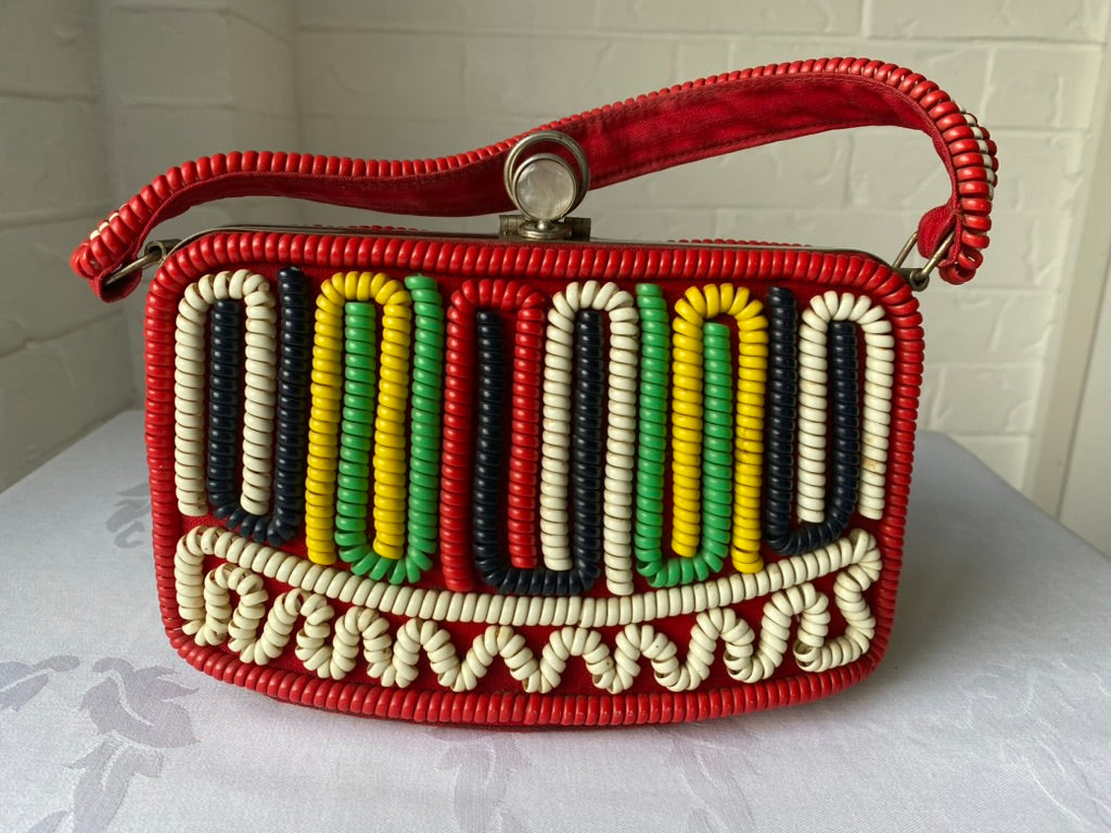 1940's Colourful Coil Bag