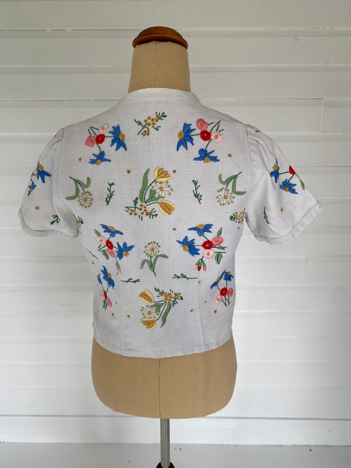 1950'S Hand Embroided Bolero Jacket