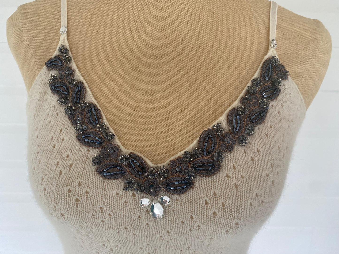 Wool & Cashmere Beaded & Embroided Camisole