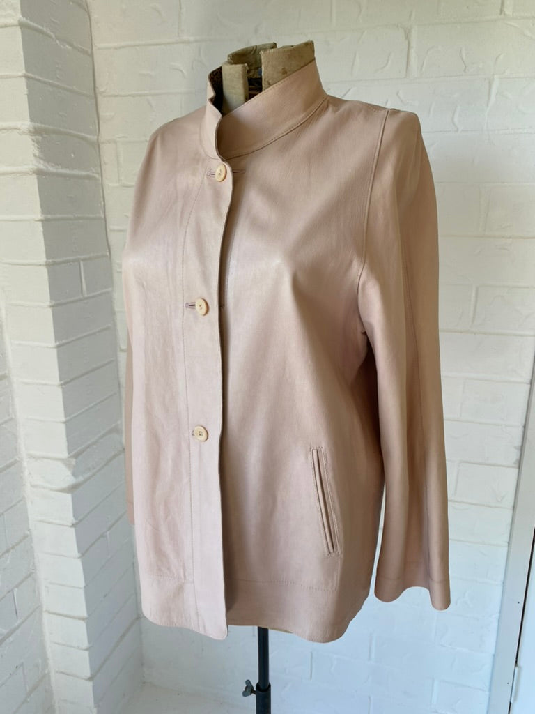 Vintage Blush Pink Reversible Soft Leather Jacket