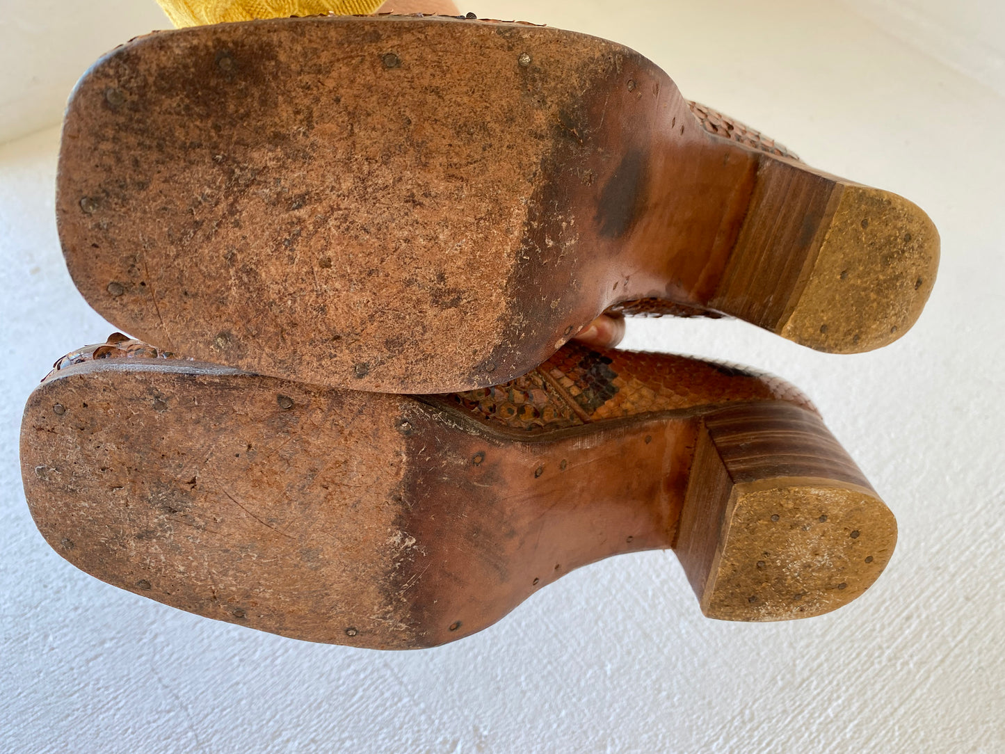 1970's Heeled Snakeskin Shoes