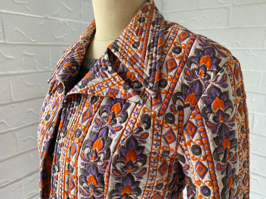 1970's Thelma Wood Thai Quilted Cotton Suit