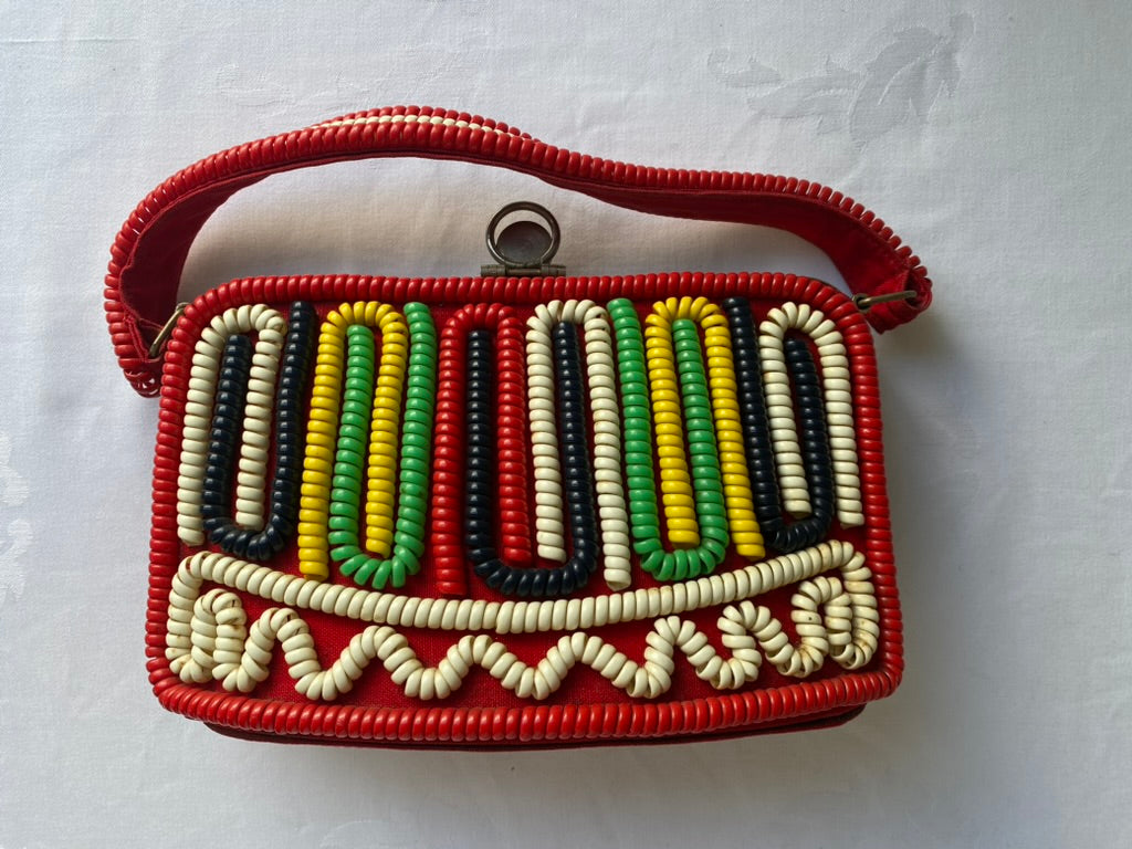 1940's Colourful Coil Bag