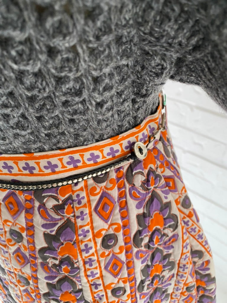 1970's Thelma Wood Thai Quilted Cotton Suit