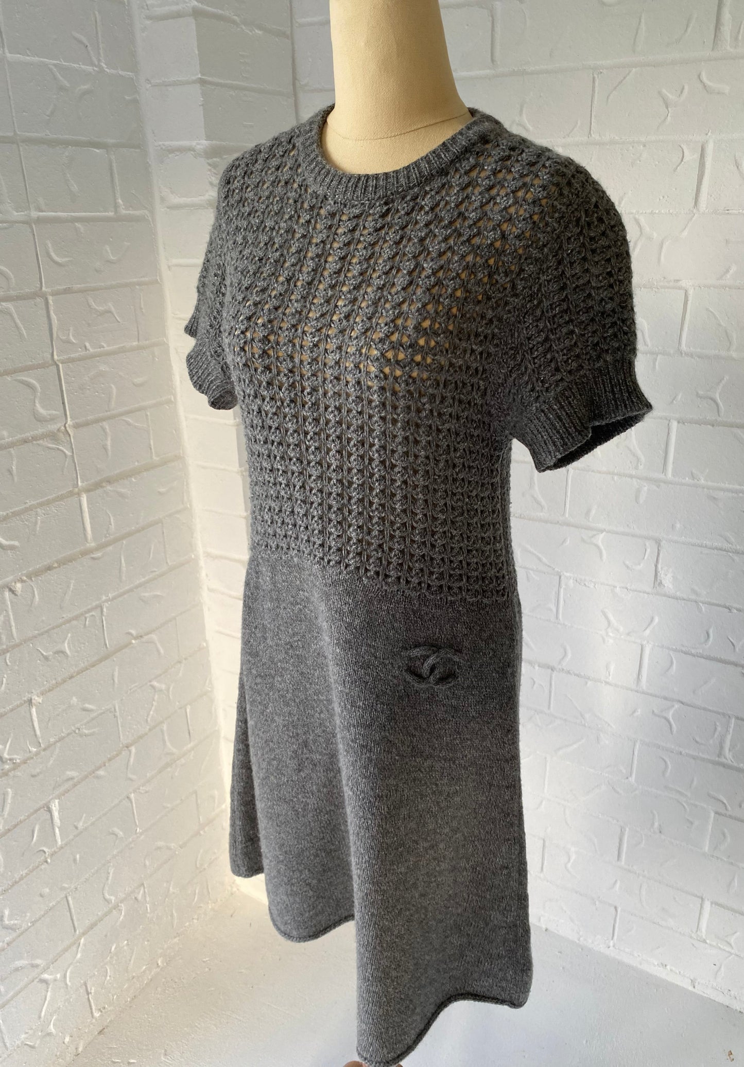 CHANEL Sports Line Knit Dress with interlocking CC Logo