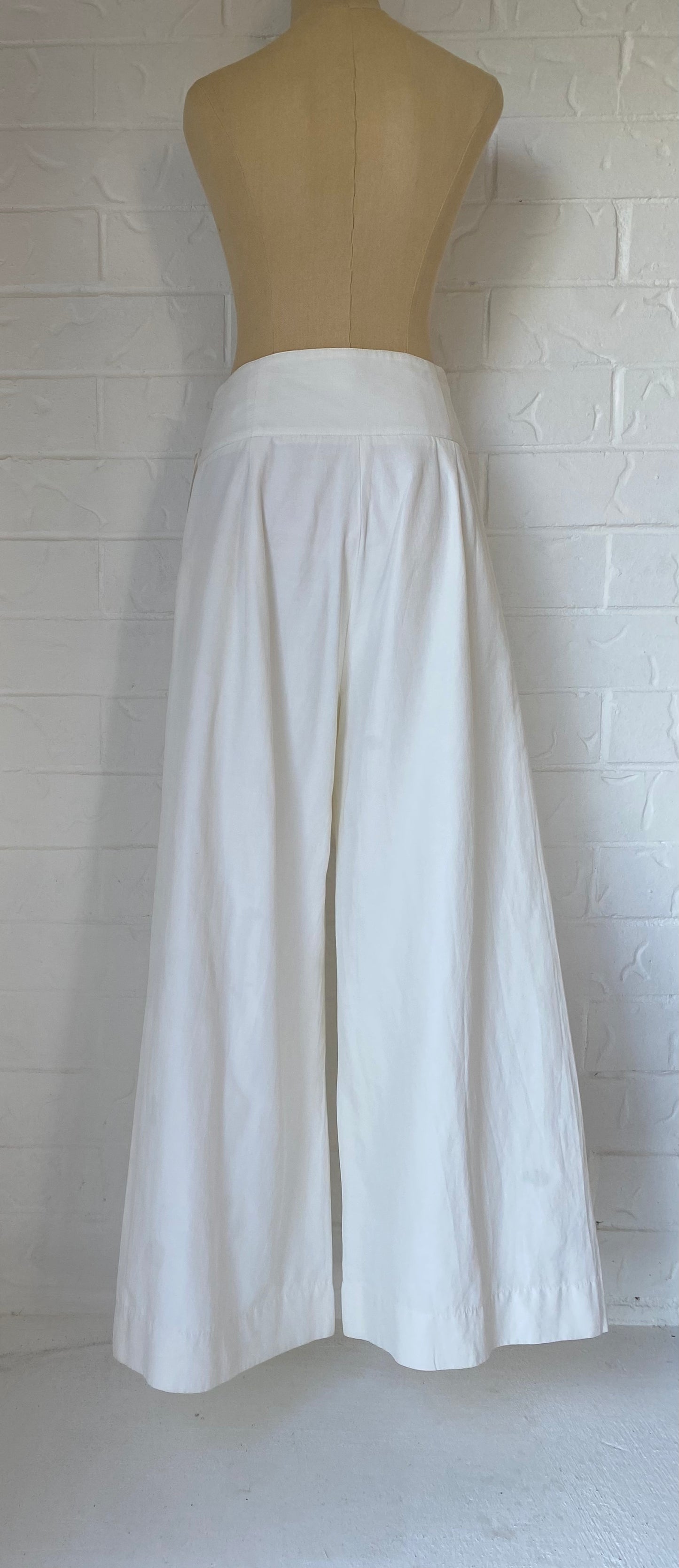 Ivory Wide Leg Sailor Pants by Stella McCartney