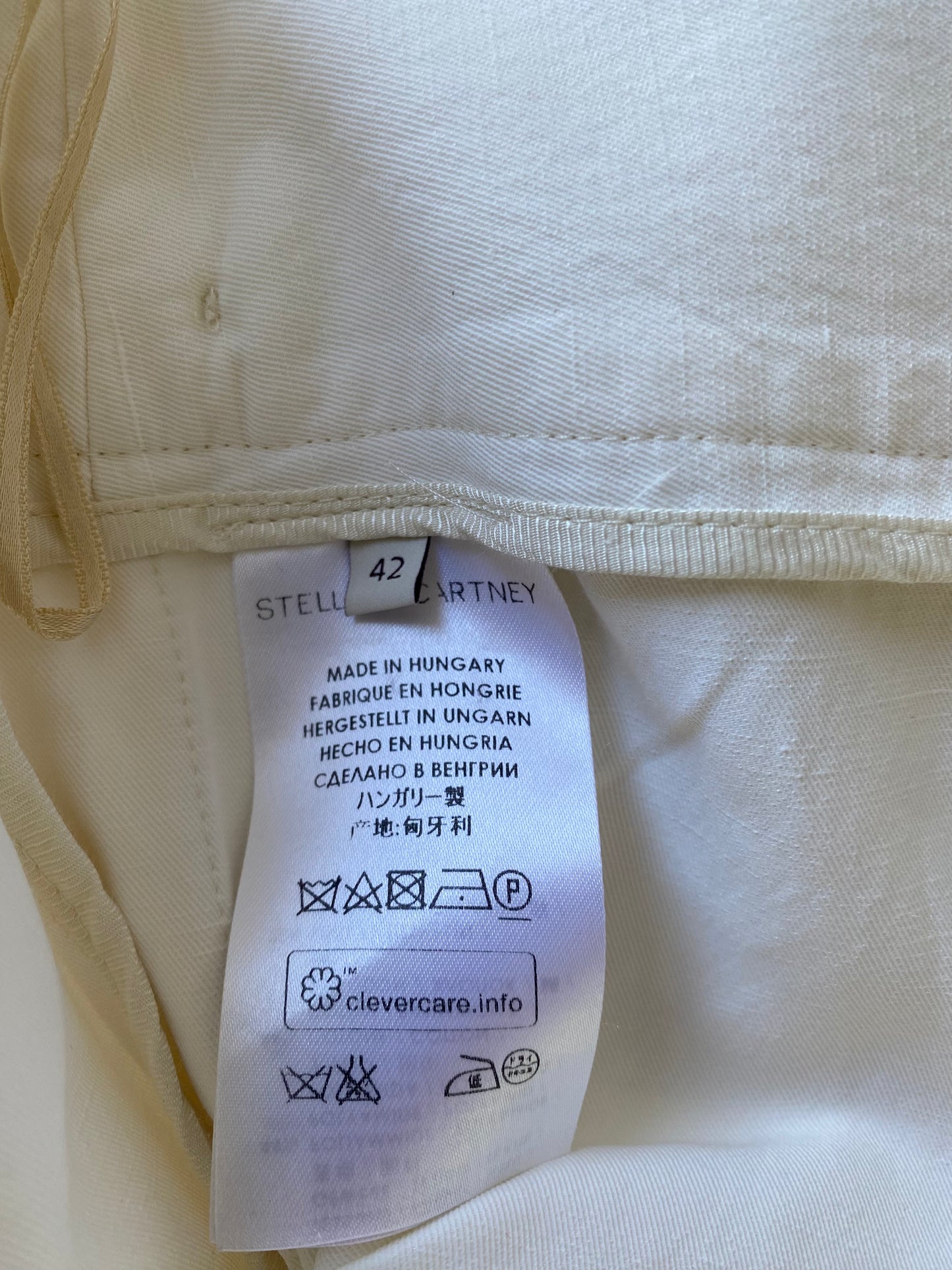 Ivory Wide Leg Sailor Pants by Stella McCartney