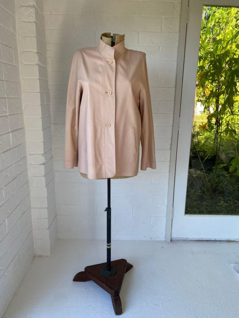 Vintage Blush Pink Reversible Soft Leather Jacket