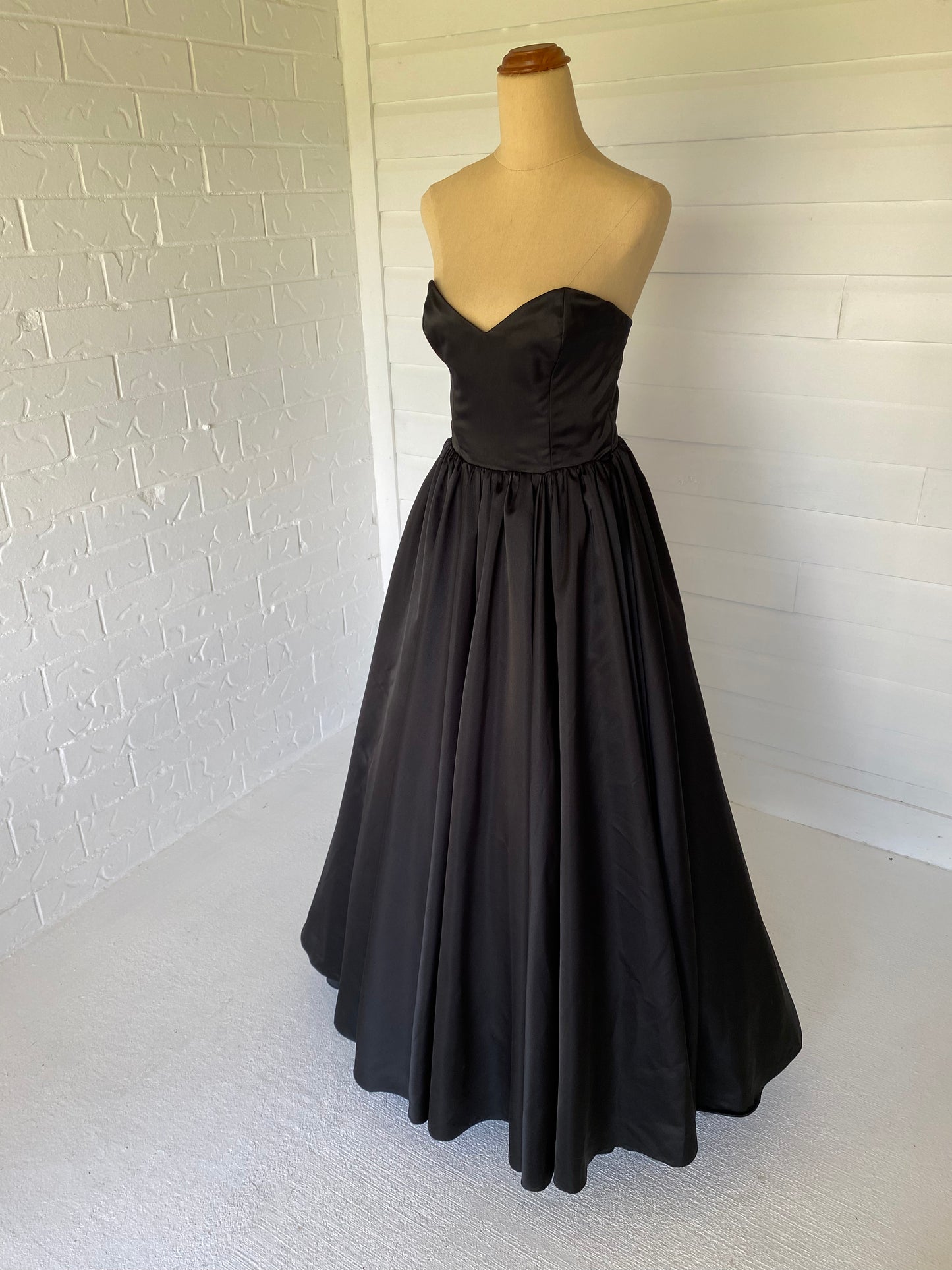 Stephen Fitzgerald Black Satin Ballgown and Jacket