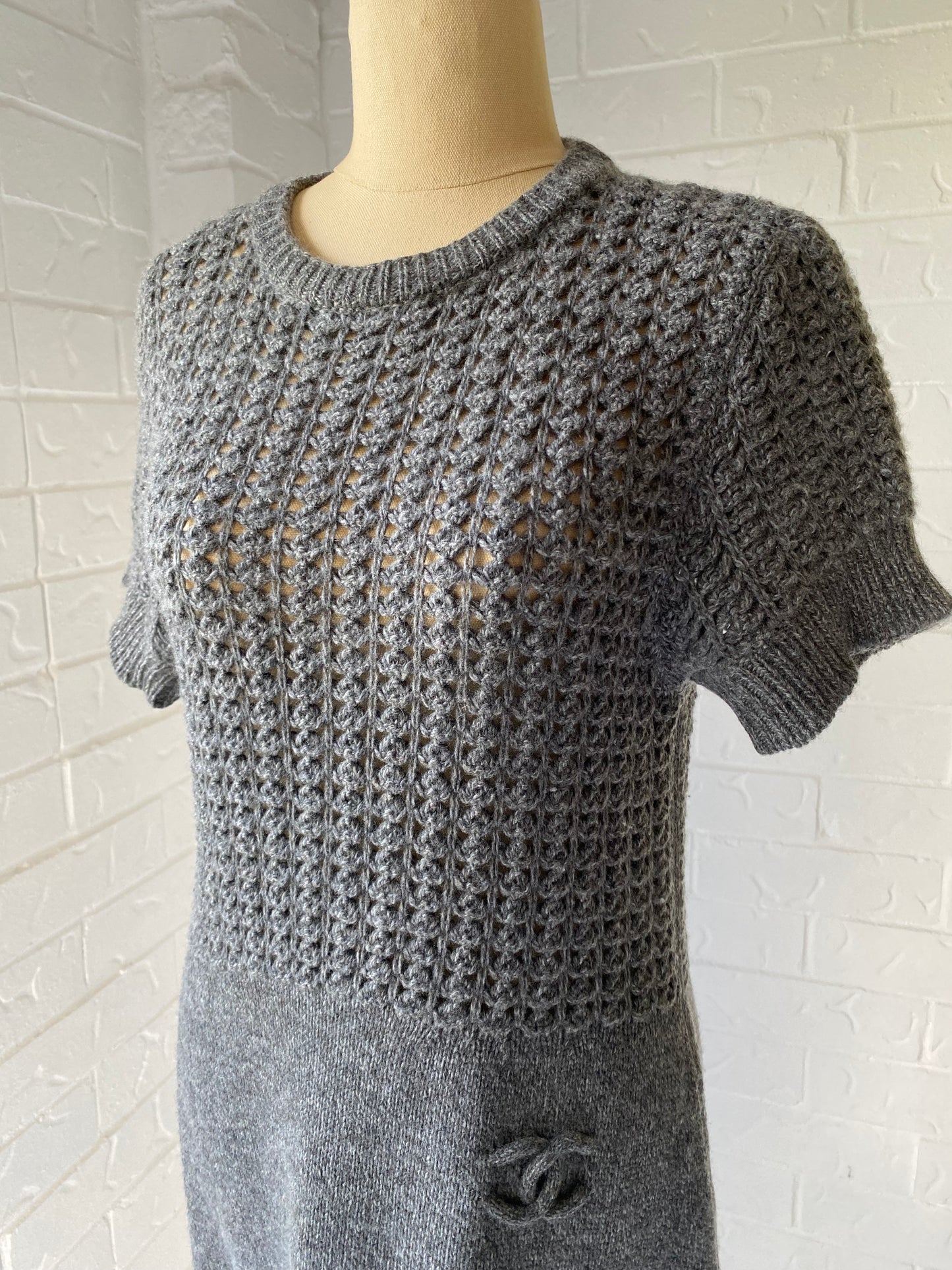 CHANEL Sports Line Knit Dress with interlocking CC Logo