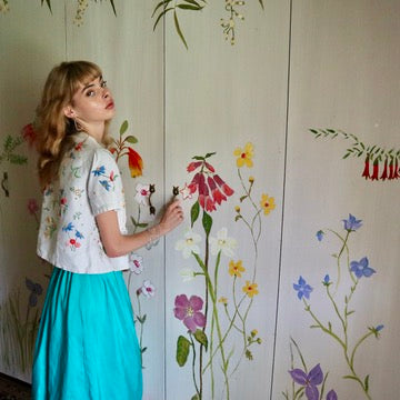 1950'S Hand Embroided Bolero Jacket