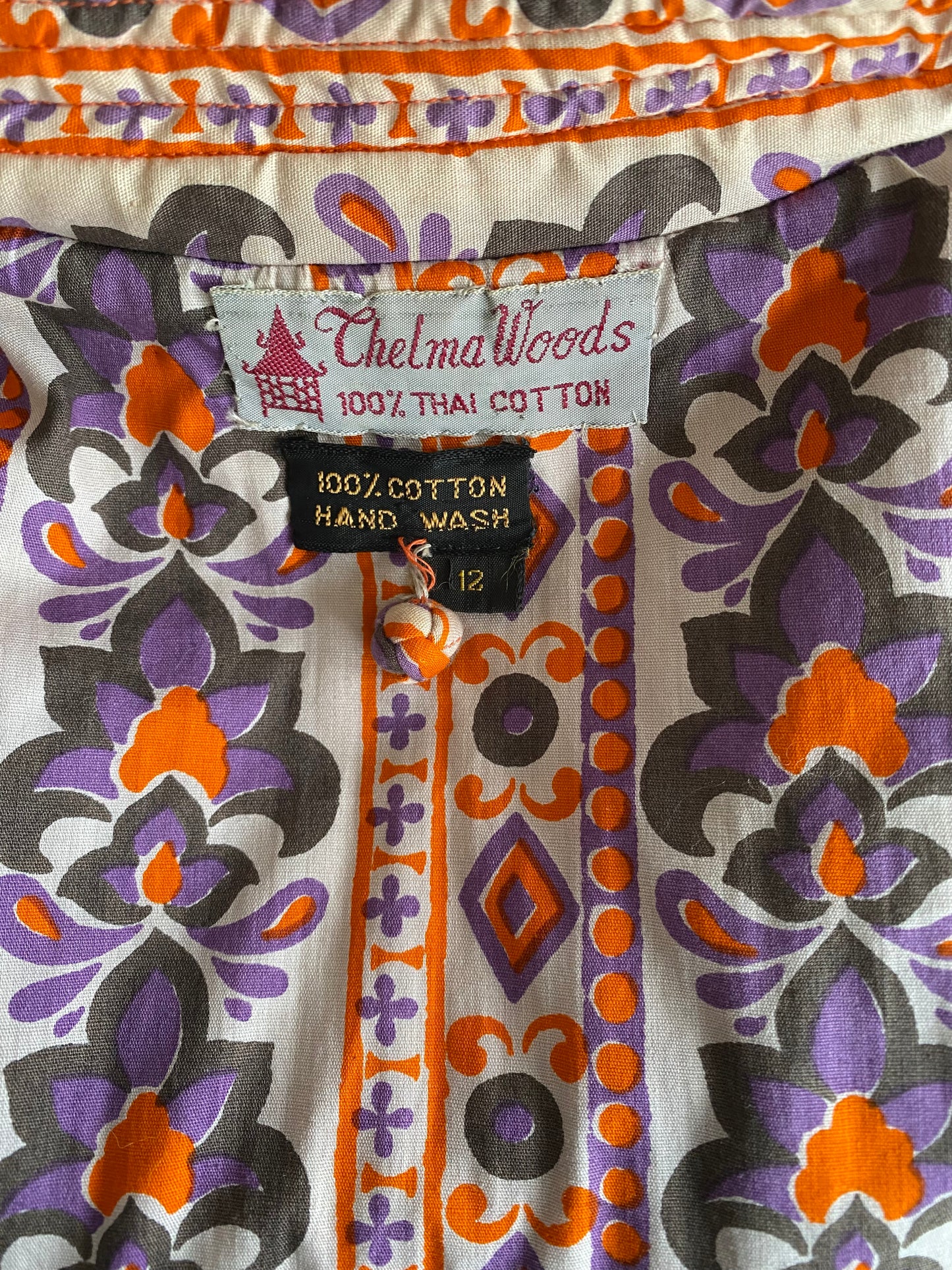1970's Thelma Wood Thai Quilted Cotton Suit