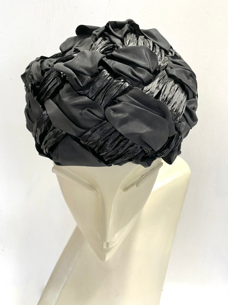 1960's Raffia and Ribbon Beret