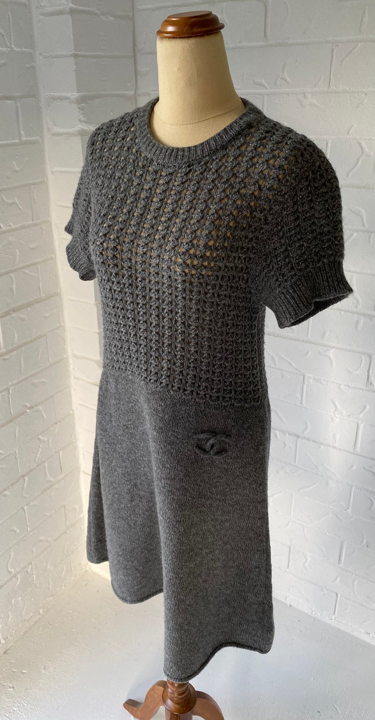 CHANEL Sports Line Knit Dress with interlocking CC Logo