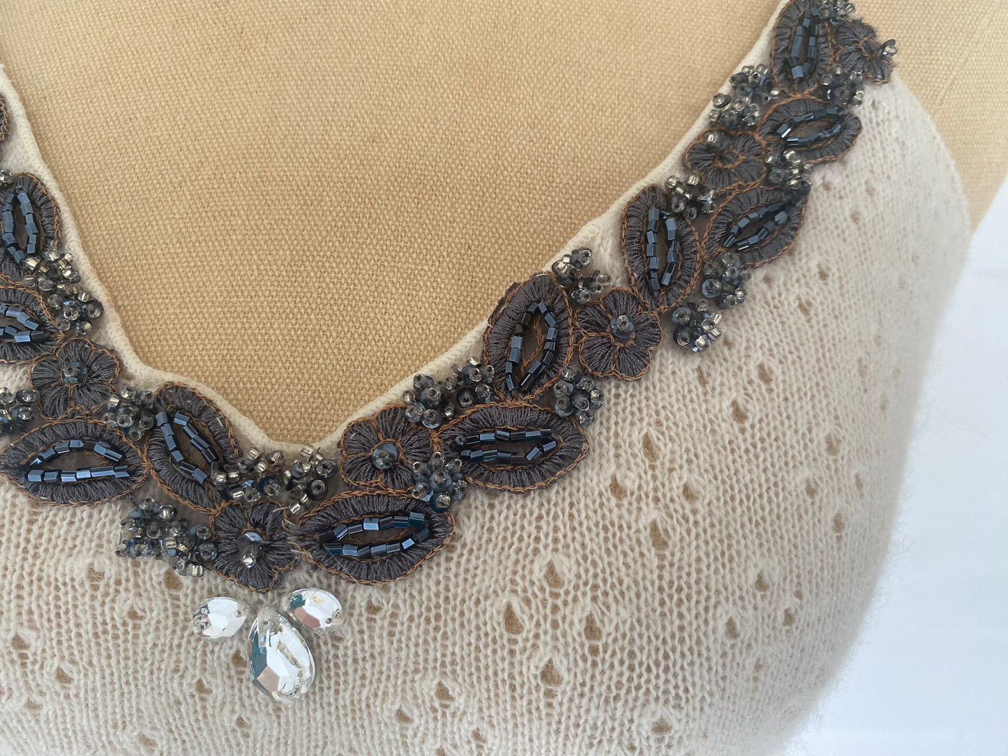 Wool & Cashmere Beaded & Embroided Camisole