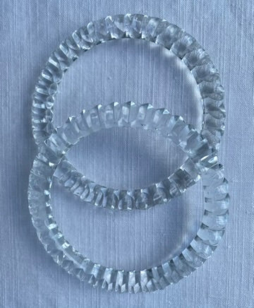 Vintage Cut Crystal Pair of Bangles