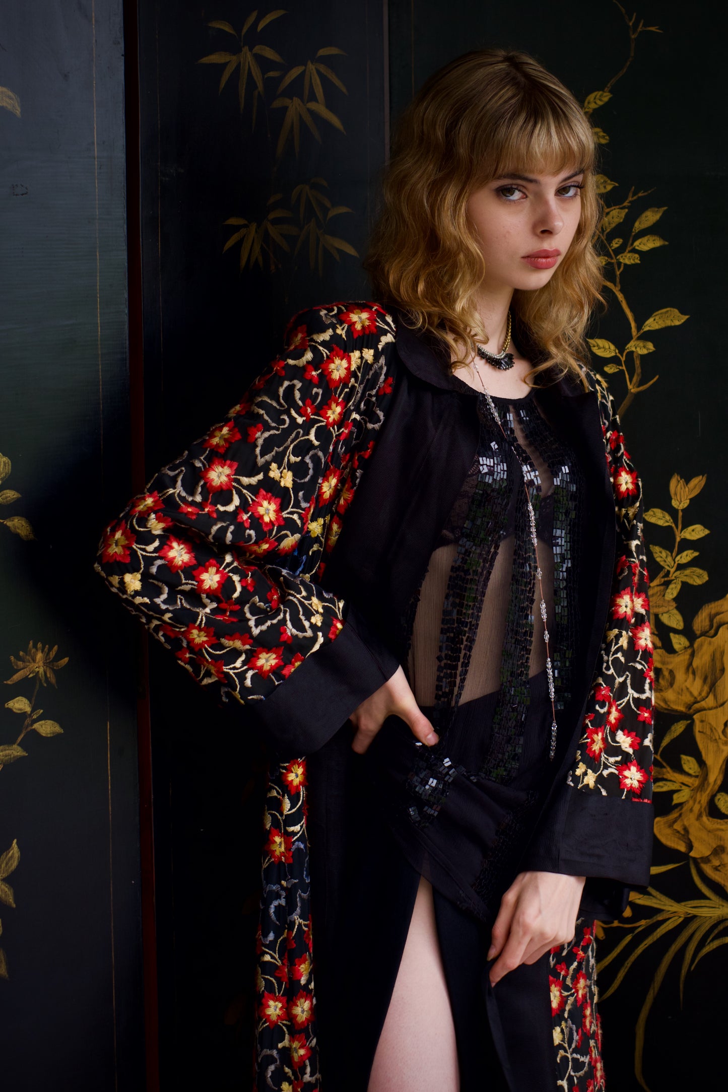 1930's Rare Hand Embroidered Opera Coat