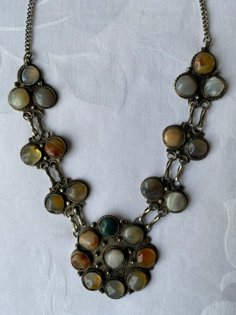 Hand Made Vintage Afghan Natural Stone Necklace