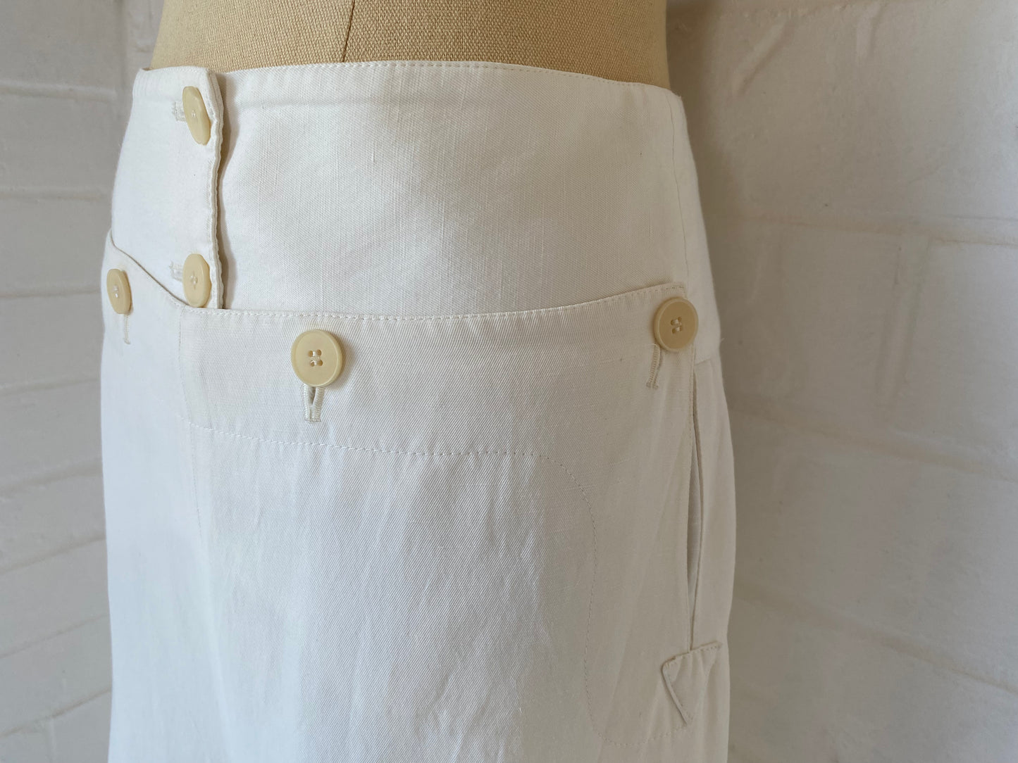 Ivory Wide Leg Sailor Pants by Stella McCartney