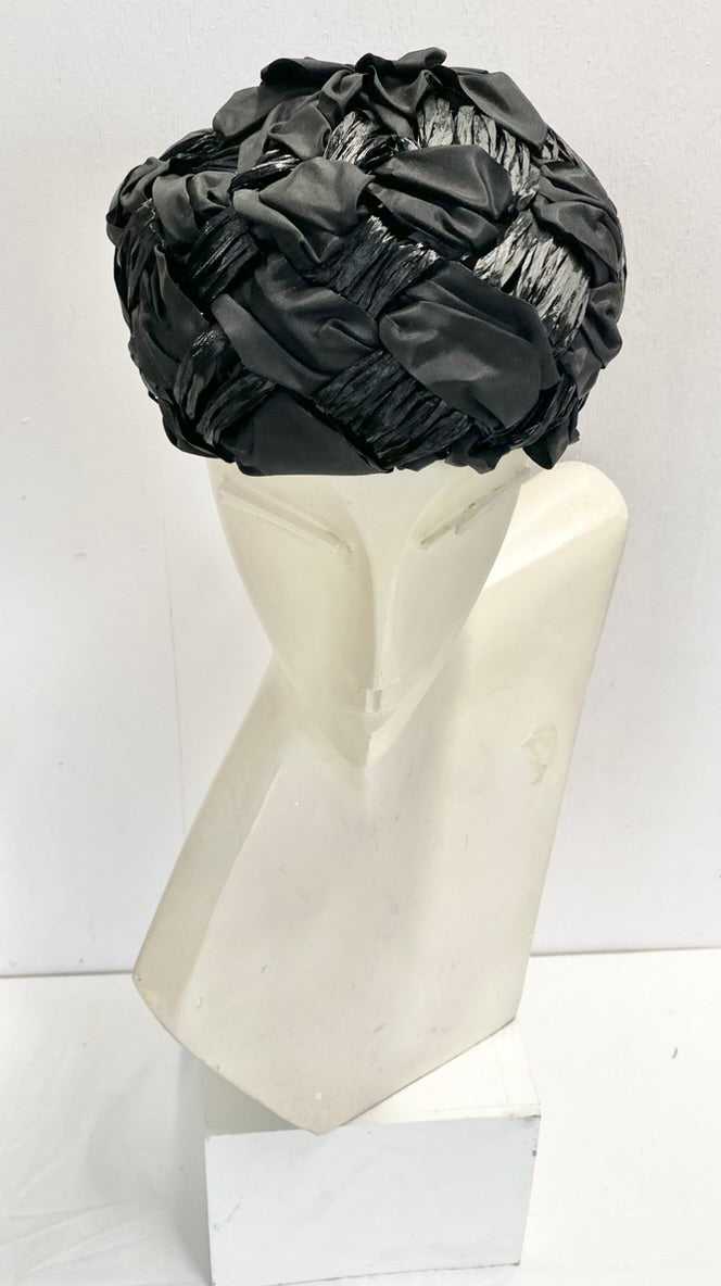 1960's Raffia and Ribbon Beret